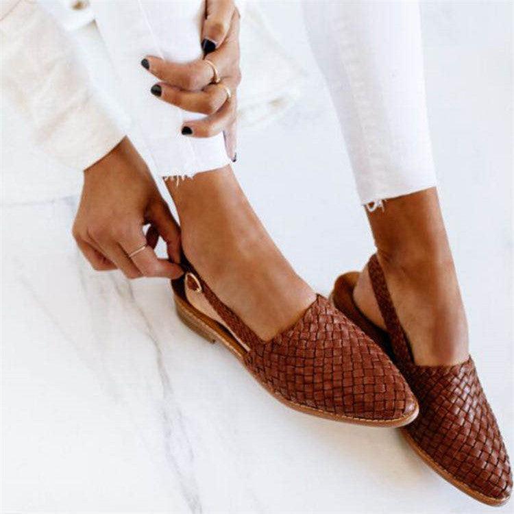 Buty damskie na płaskim obcasie z tkaniny premium o stylowym i wygodnym designie