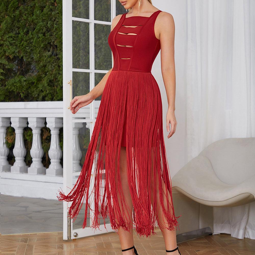 Czerwona sukienka bandażowa – elegancka sukienka na wieczór i uroczystą okazję