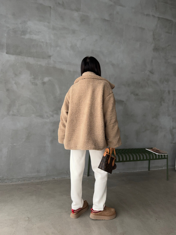 Daphne | Oversize'owa kurtka polarowa Sherpa 4