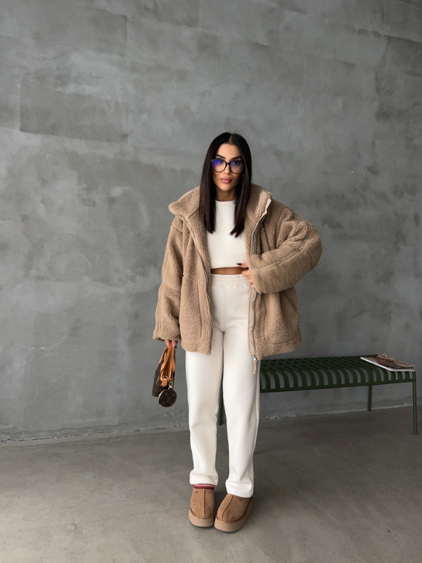 Daphne | Oversize'owa kurtka polarowa Sherpa 5