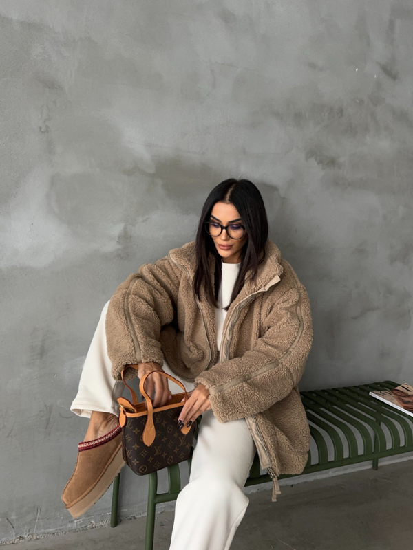 Daphne | Oversize'owa kurtka polarowa Sherpa 6