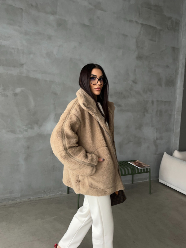 Daphne | Oversize'owa kurtka polarowa Sherpa 7