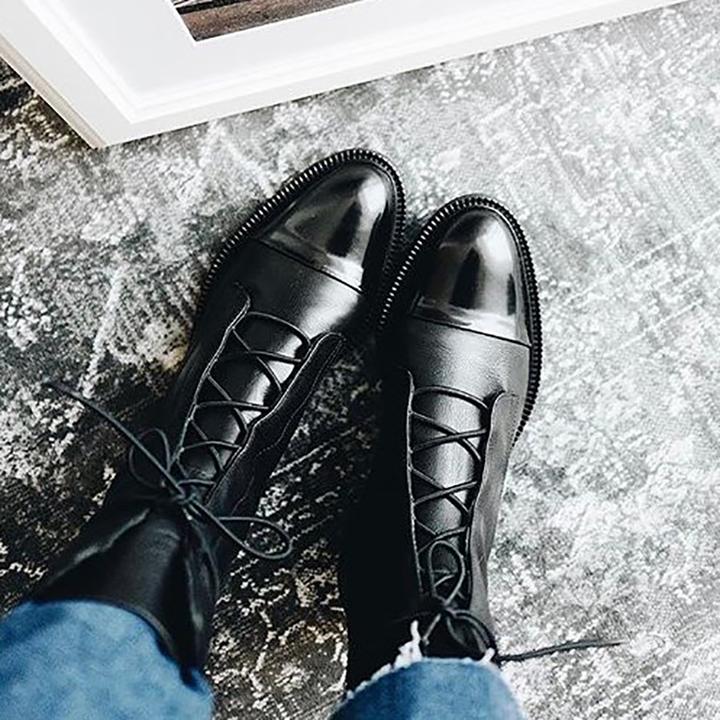 Eleganckie skórzane buty na obcasie dla kobiet – wyrafinowane i wygodne