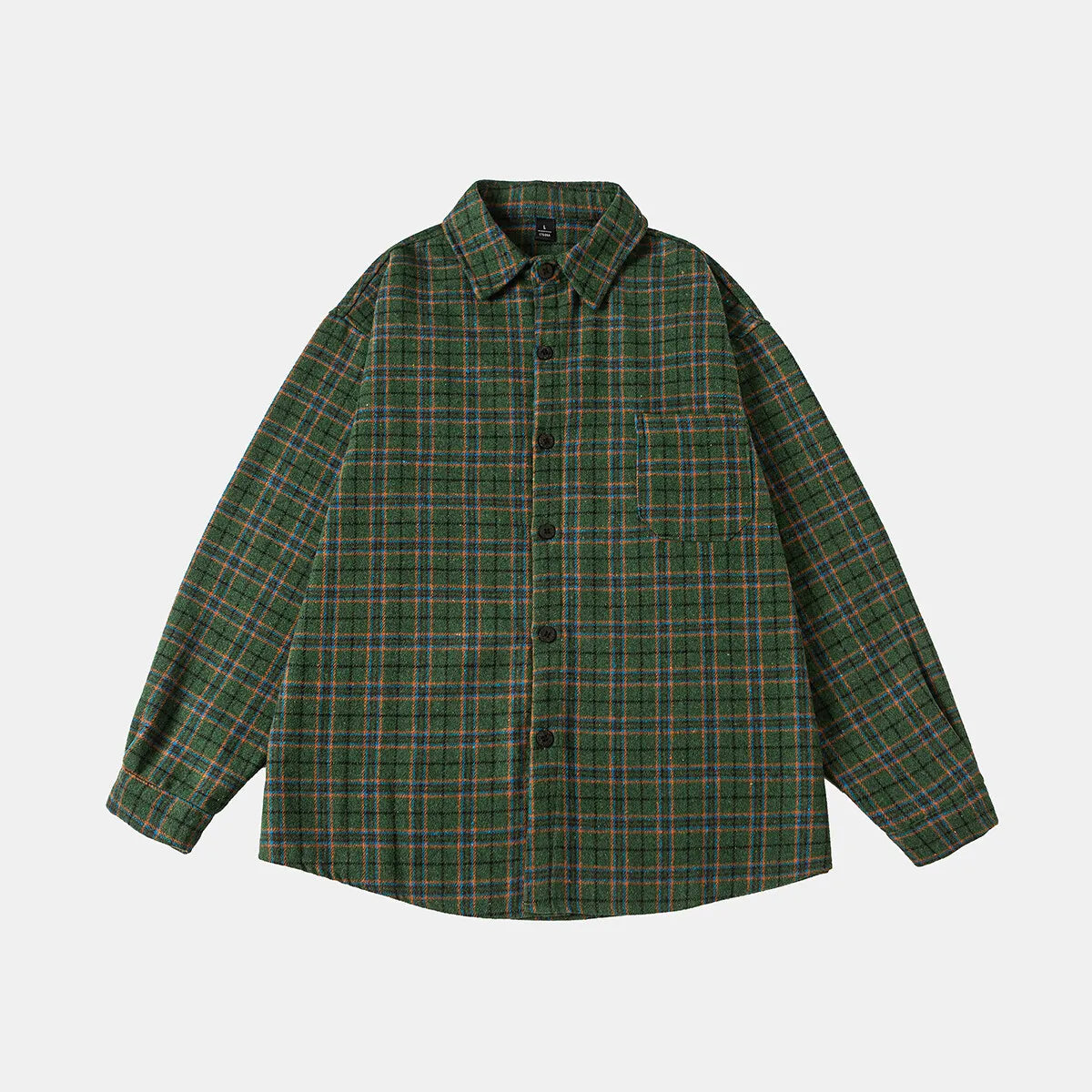 ByRoza | Koszula flanelowa w kratę oversize, zapinana na guziki