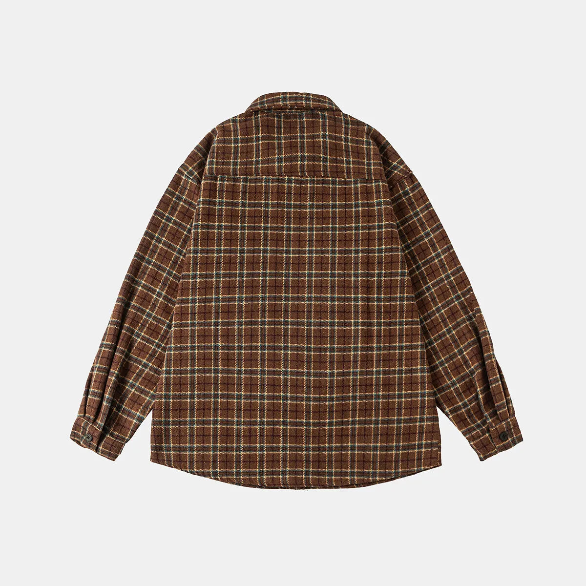 ByRoza | Koszula flanelowa w kratę oversize, zapinana na guziki