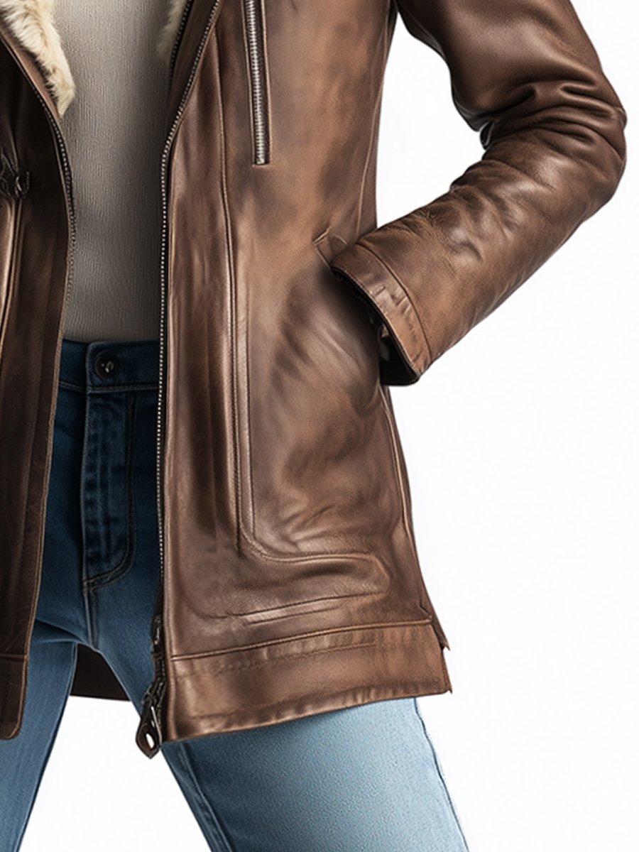 Stylowy płaszcz | Wysokiej jakości wełna, vintage styl, regulowane dopasowanie 4