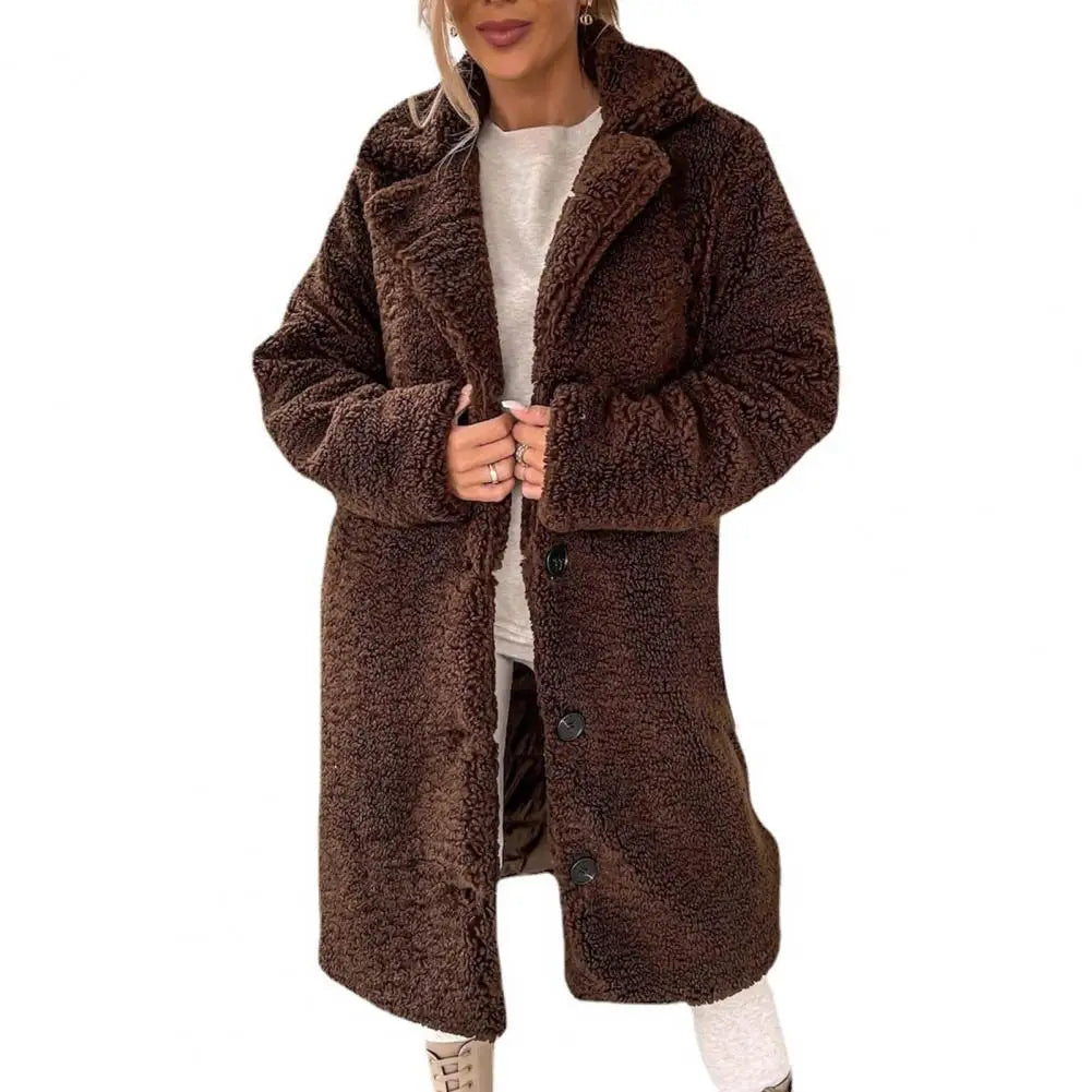 Stylowy płaszcz z sztucznego futra | Luźny krój zimowy płaszcz 3