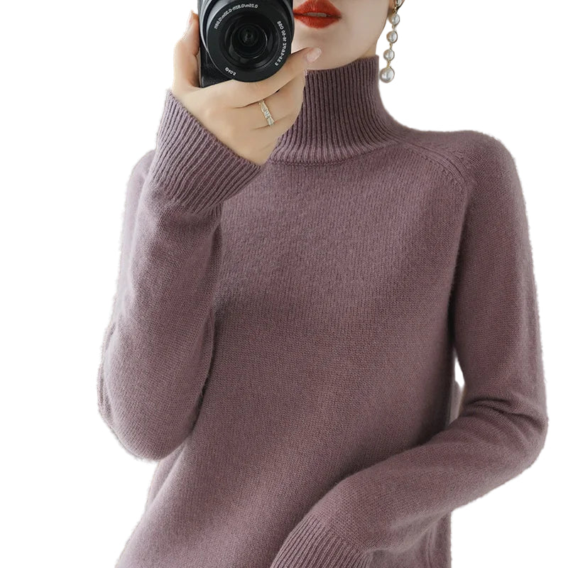 Zoviska | Merino wool sweater with high neckline 1