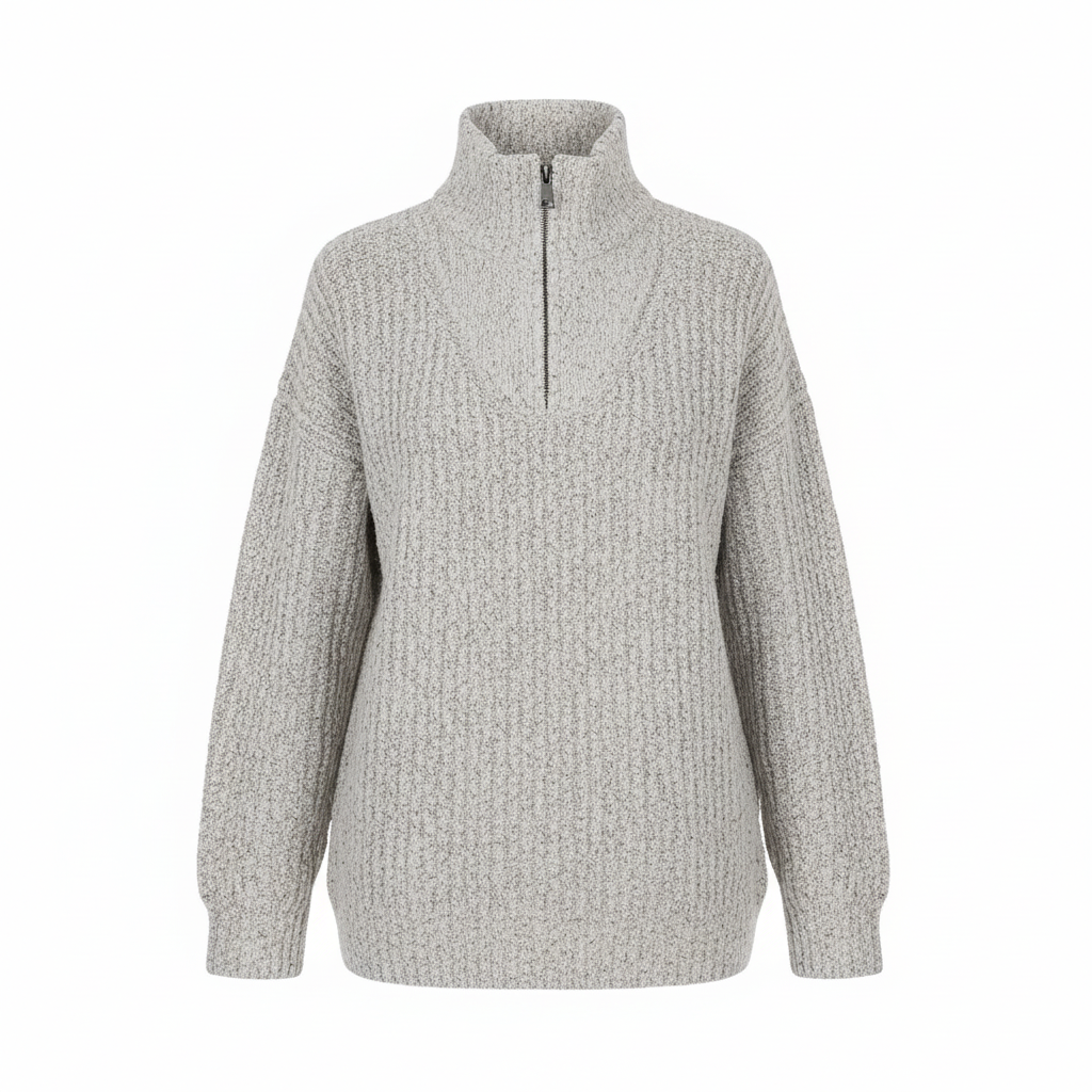 ByRoza | Klasyczny sweter z eleganckimi detalami