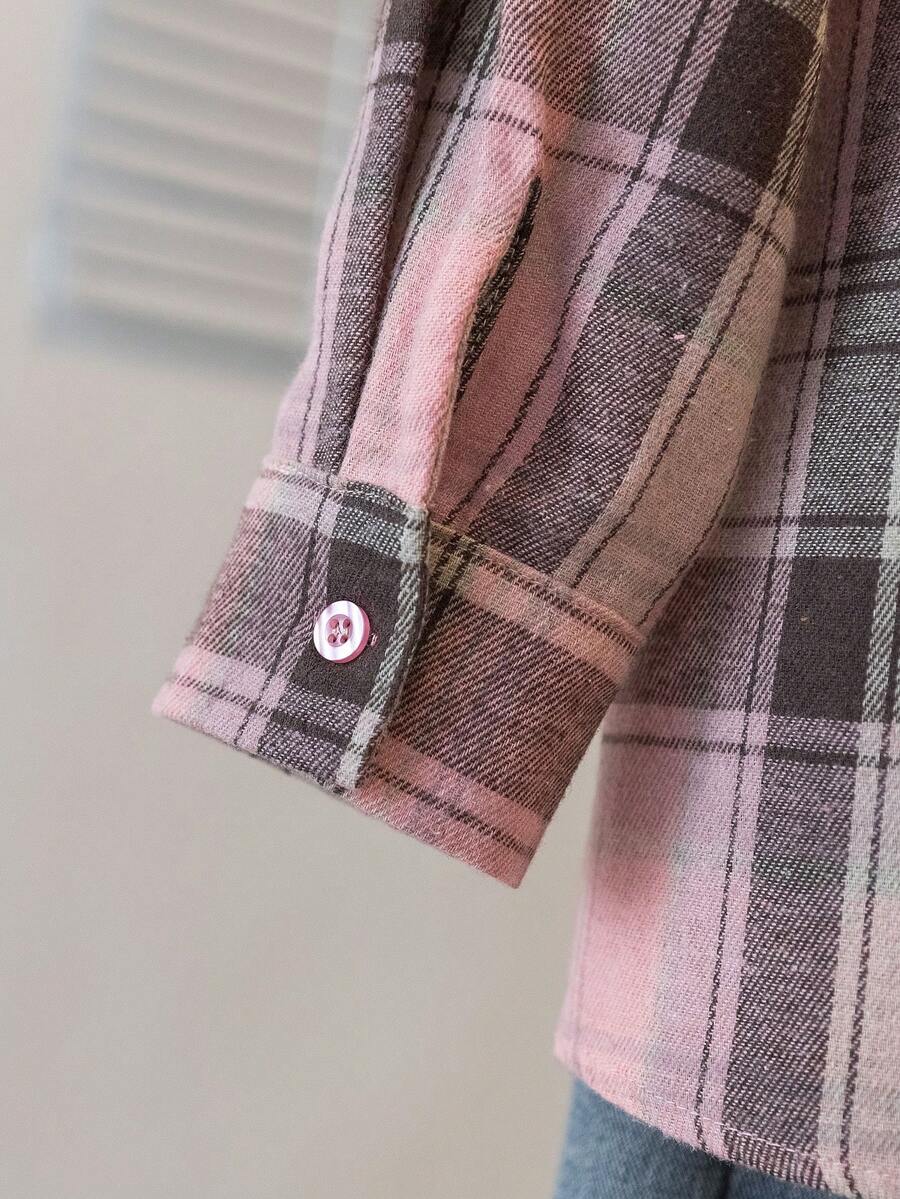 ByRoza | Koszula flanelowa w kratę zapinana na guziki