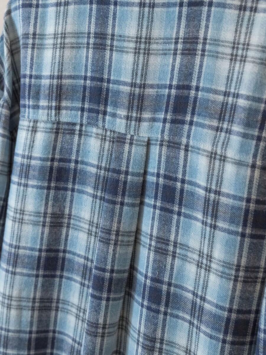 ByRoza | Koszula flanelowa w kratę zapinana na guziki