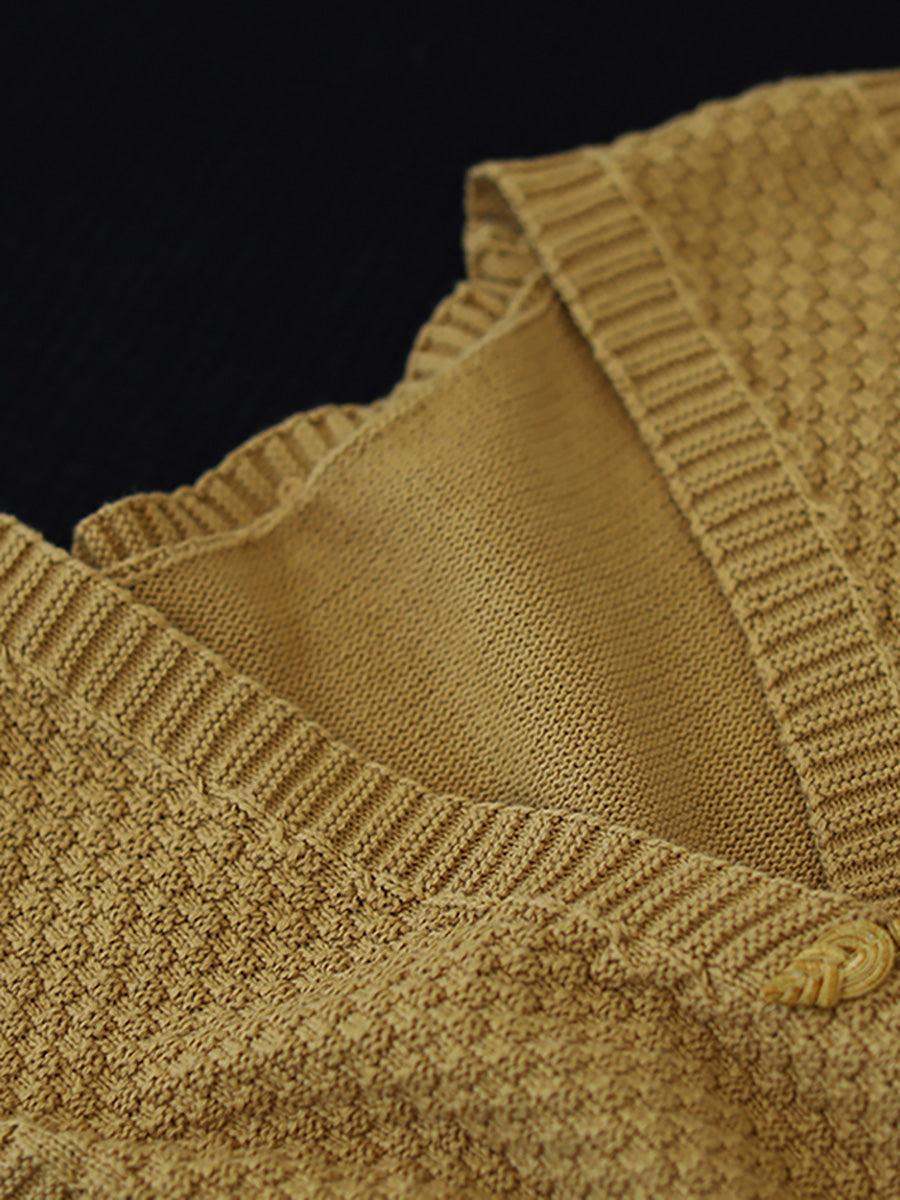 ByRoza | Bawełniana kamizelka z dekoltem w serek