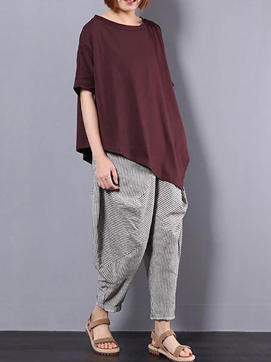 ByRoza | Luźna bluzka z nieregularnym dołem