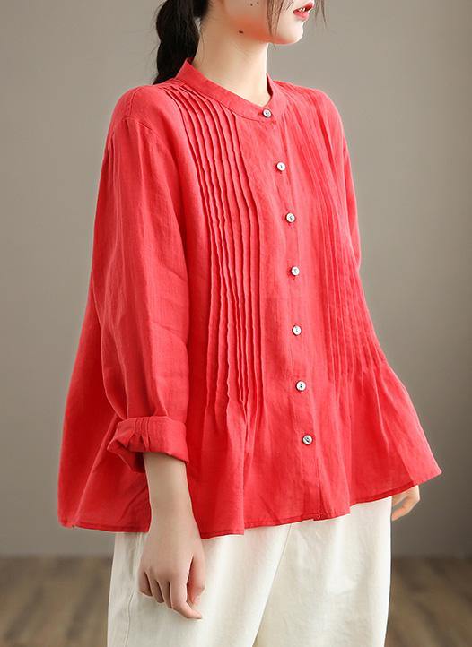 ByRoza | Luźna lniana bluzka-tunika