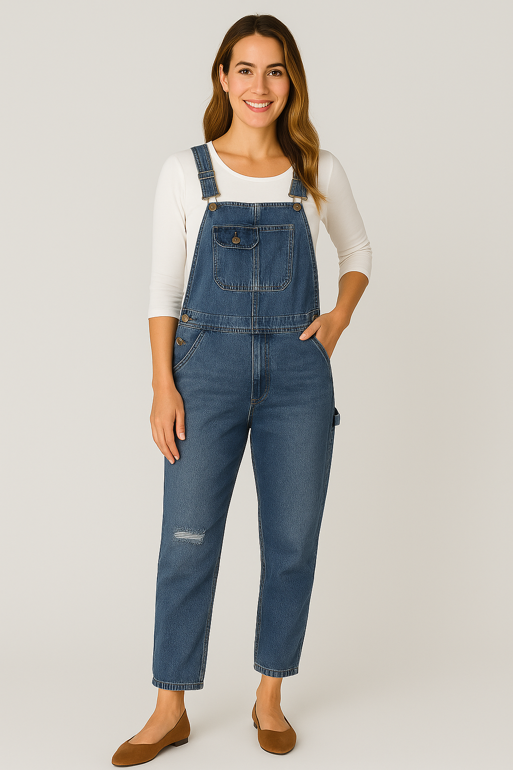 ByRoza | Luźny kombinezon użytkowy z regulowanymi ramiączkami