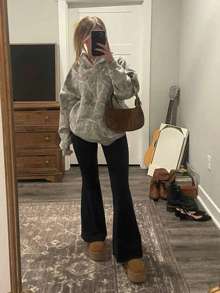 ByRoza | Oversize bluza z kapturem w kamuflażu