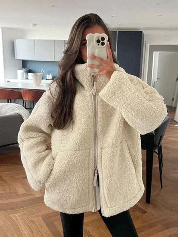 Daphne | Oversize'owa kurtka polarowa Sherpa 0
