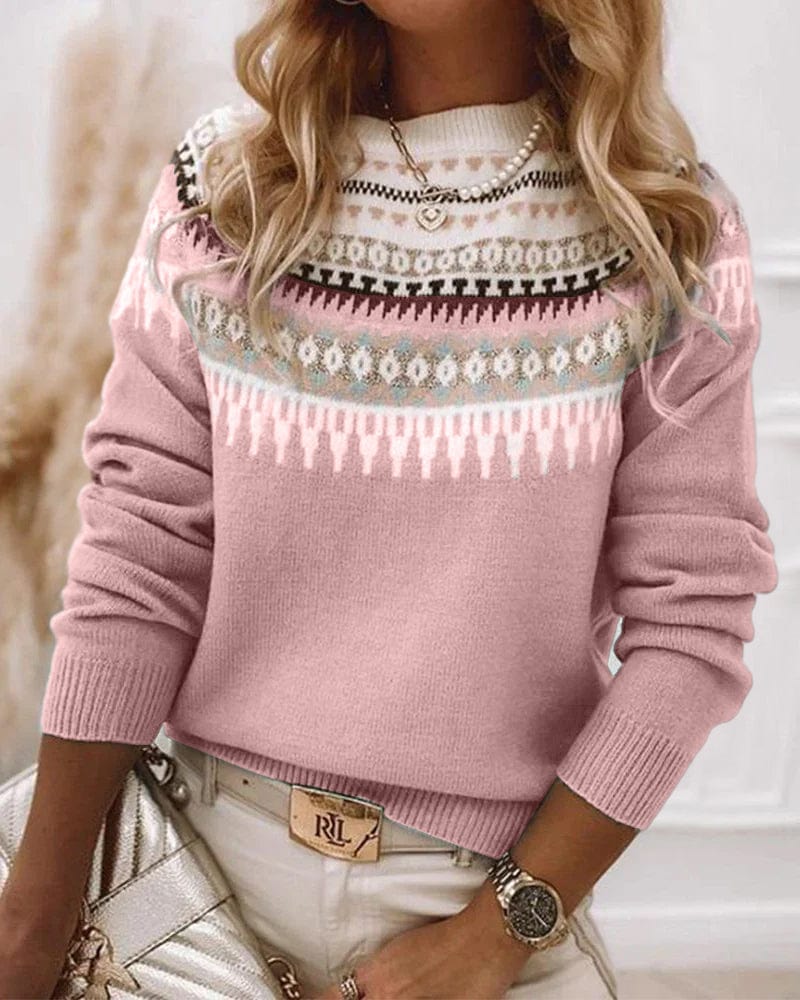 Meluvie | Fair Isle Sweater With Round Neck 3
