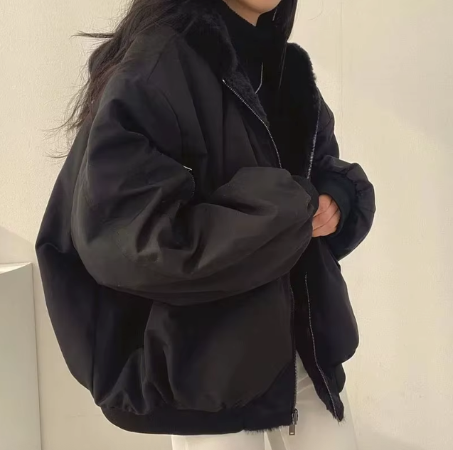 Modna | Dwustronna kurtka zimowa z kożuchem 6