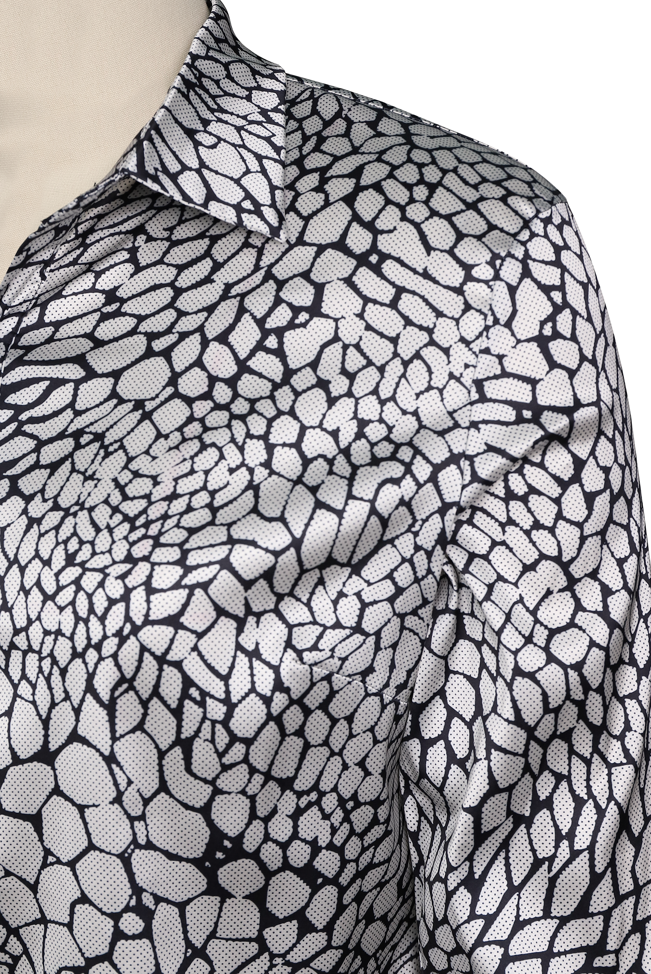 Mooyius | Satynowa bluzka z nadrukiem, luźny krój 5