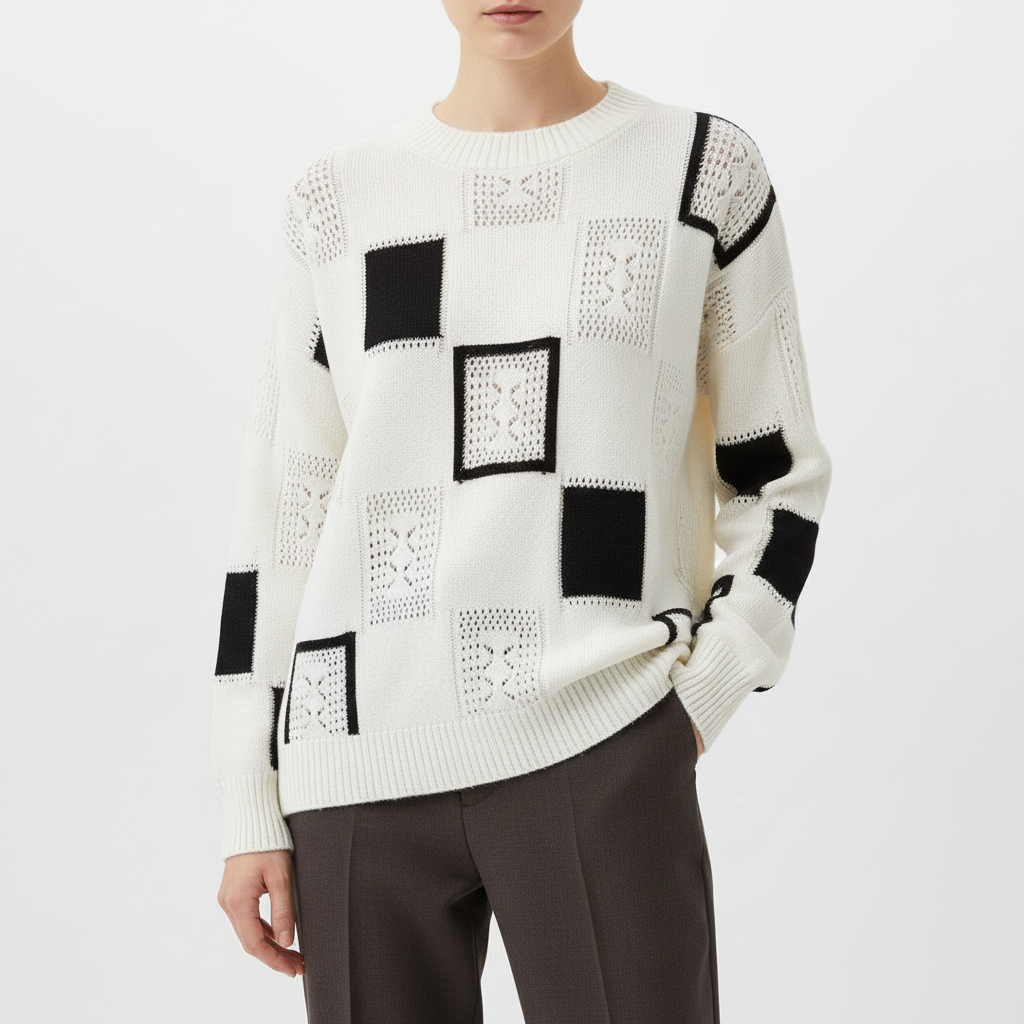 ByRoza | Stylowy, dopasowany zimowy sweter