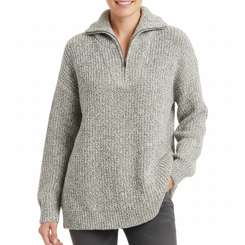 ByRoza | Klasyczny sweter z eleganckimi detalami