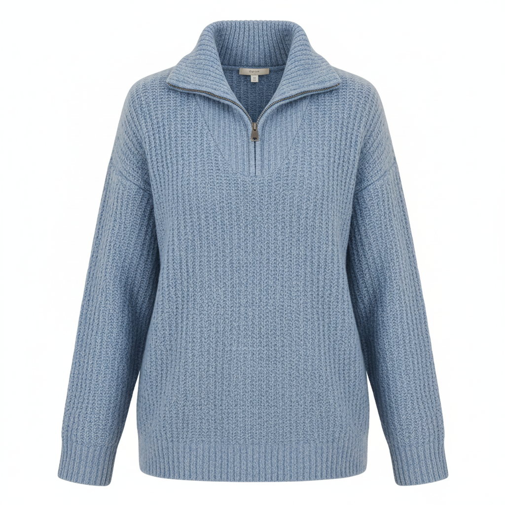 ByRoza | Klasyczny sweter z eleganckimi detalami